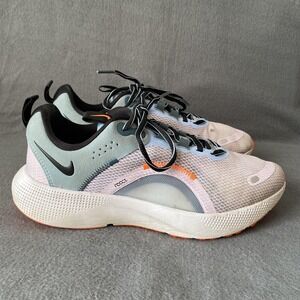 Nike React Live Shoes Womens Size 8 Gray Orange Running Sneakers DJ9976-500 2023
